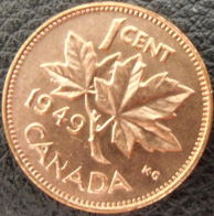 1949-Canadian-Pennies